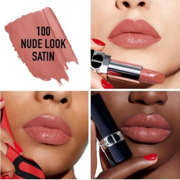 Dior Lipstick 100 Nude Satin Lipstick New Without Box - Picture 2 of 4